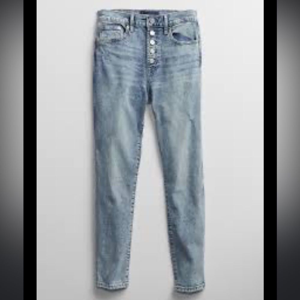 GAP SIZE 6 28 short High Rise Button Fly Vintage Slim Jeans With Washwell